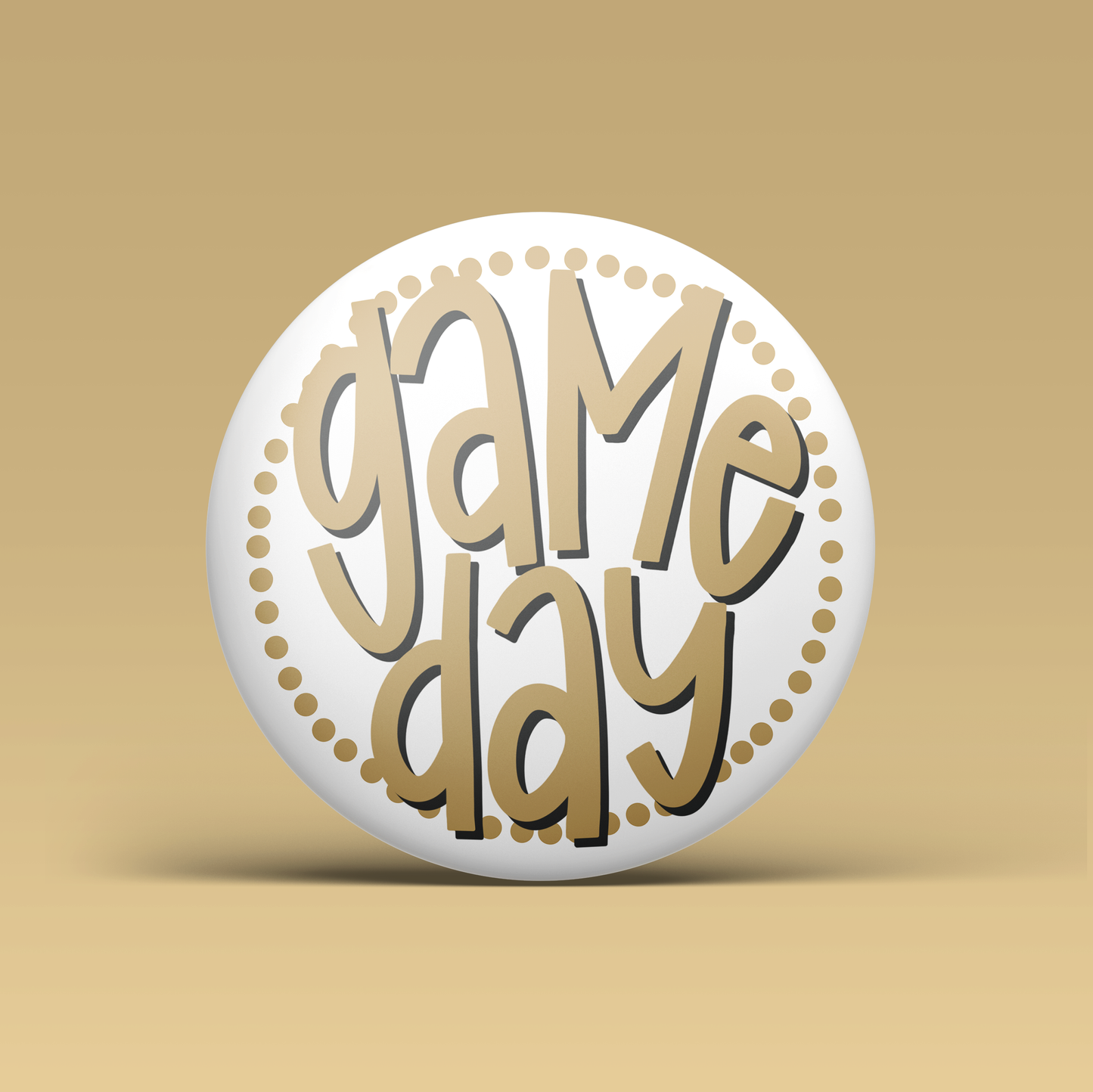Gold & Black Game Day Button