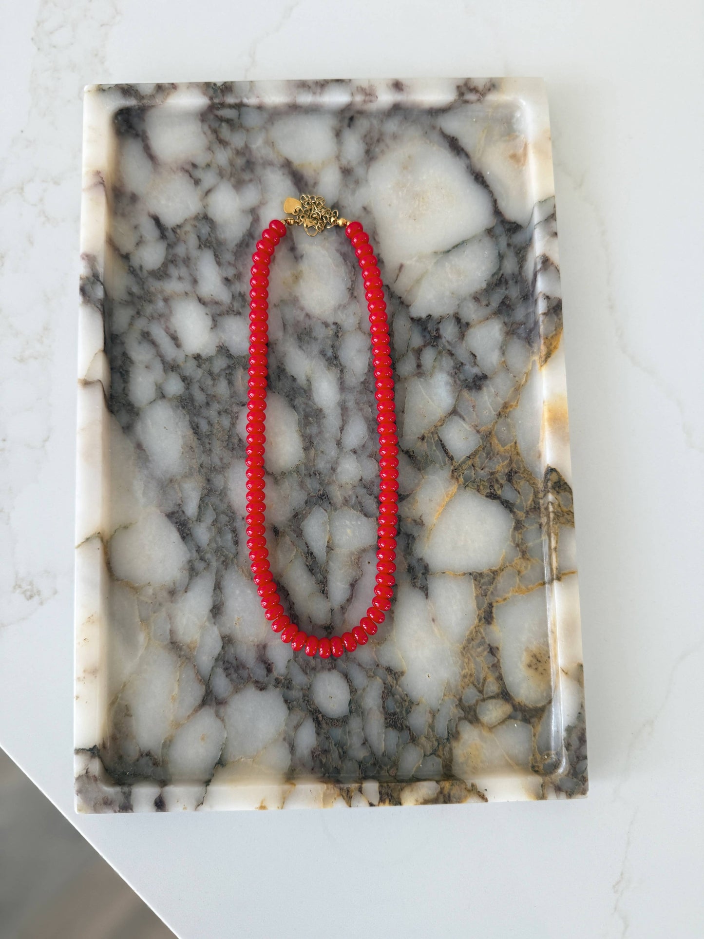 Red Beaded Necklace