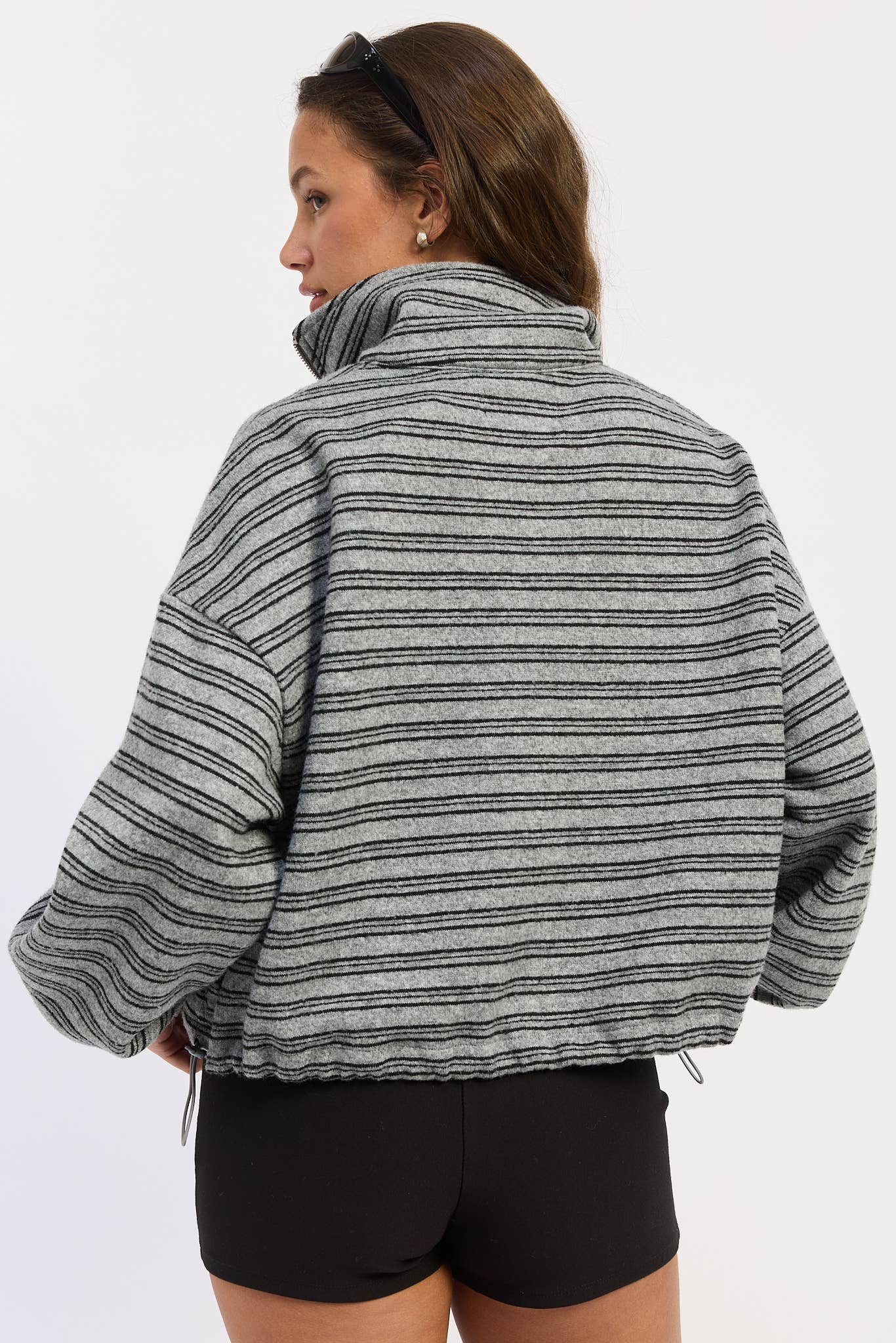 Dark Heather Grey Quarter zip