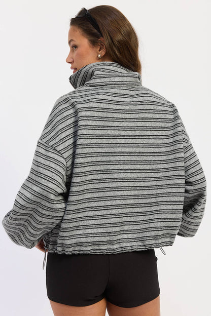 Dark Heather Grey Quarter zip