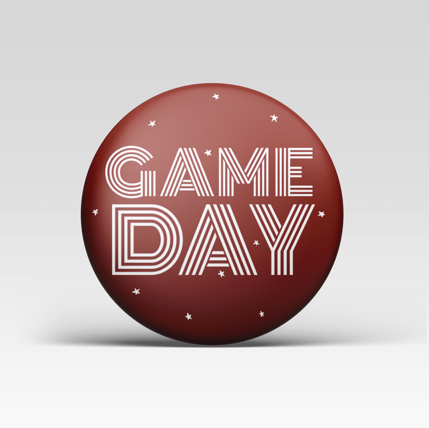 Maroon Lined Game Day Button