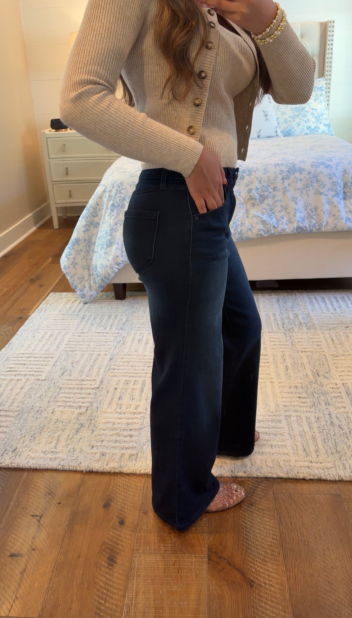 Wide leg Butter Jeans- Dark Wash