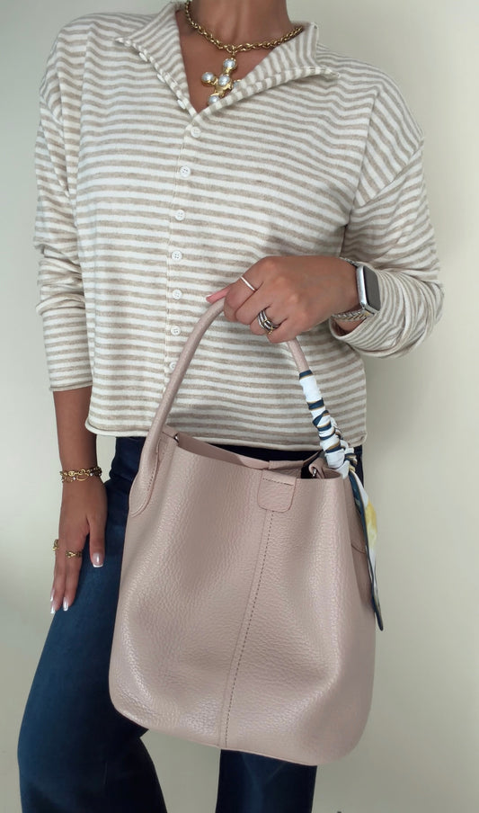 Beige Daily Bucket Bag