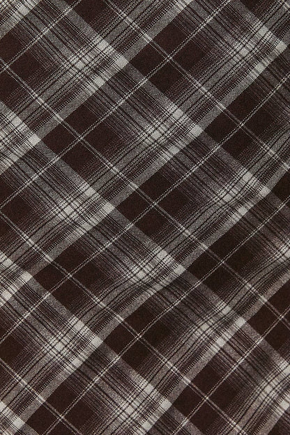 Espresso Plaid Mini Dress
