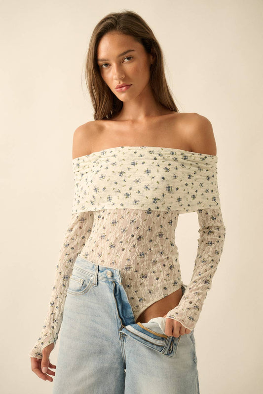 Ditsy Lace Bodysuit