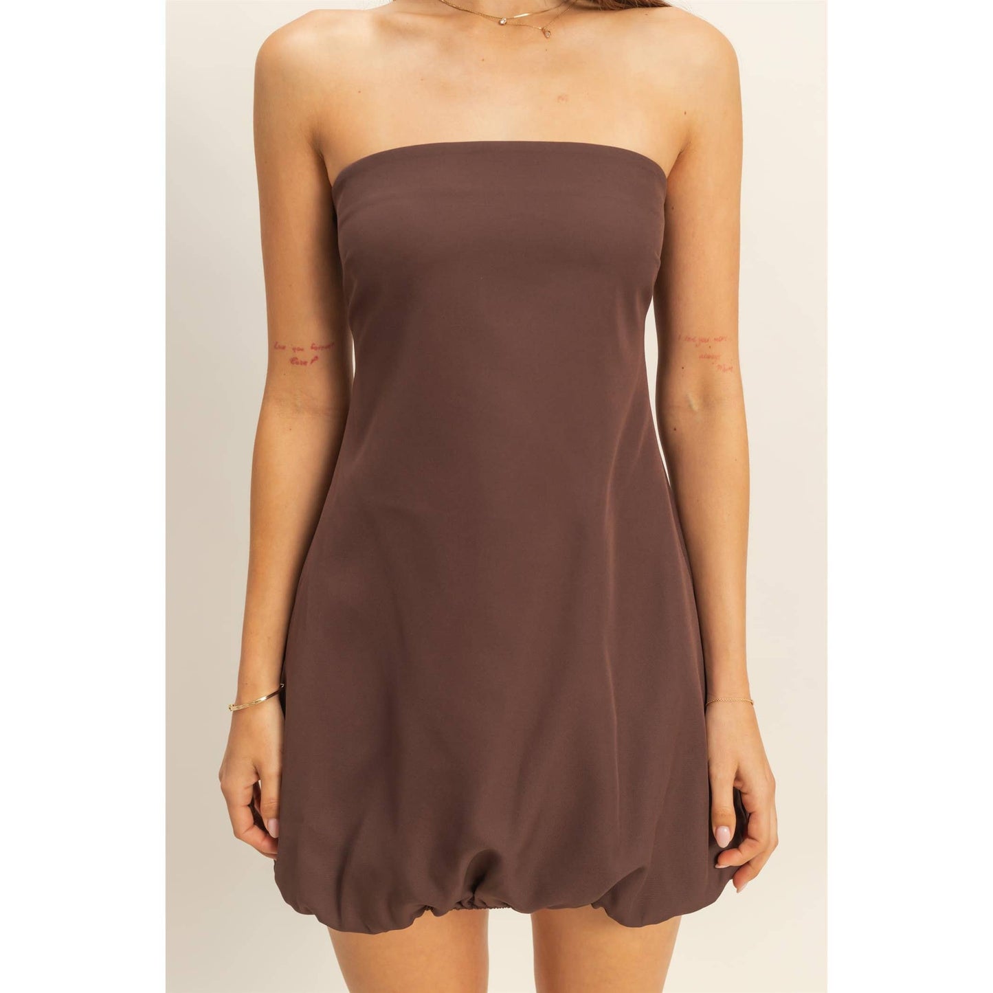Chocolate Mini Bubble Dress