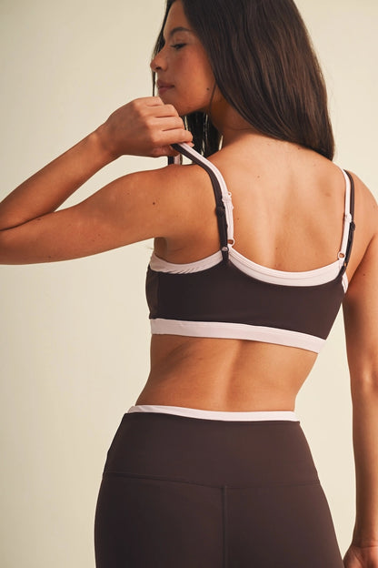 Double Layer Bra Set Blush/Brown
