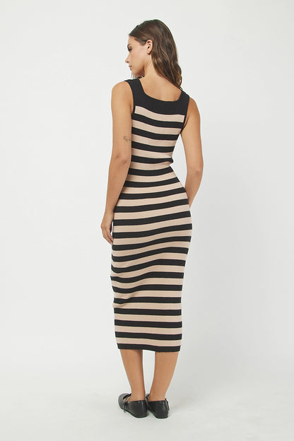 Striped Sweater Midi