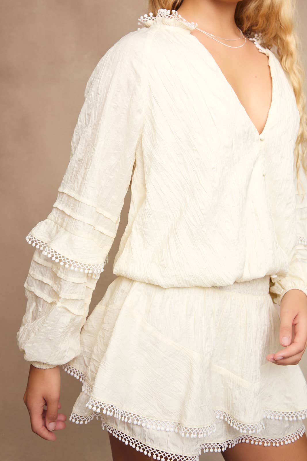Ivory Smocked Romper
