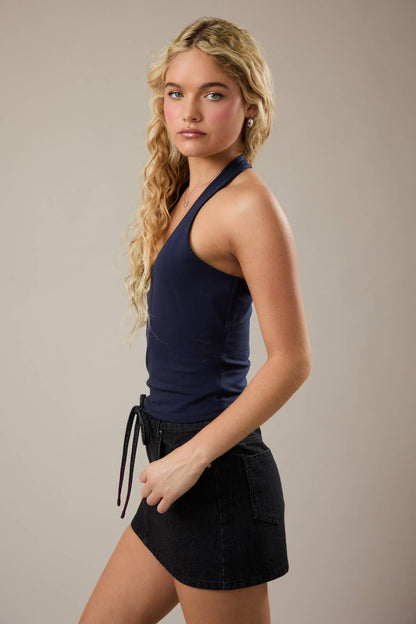 Navy Halter Top