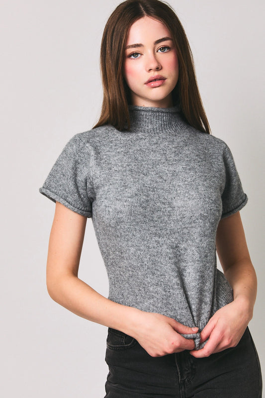 Grey Short Sleeve Top