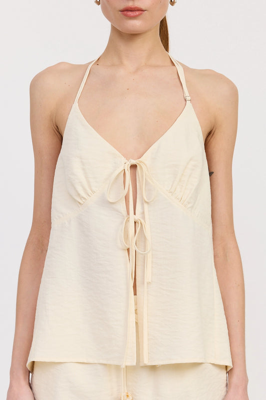 Arden Tie Front Top