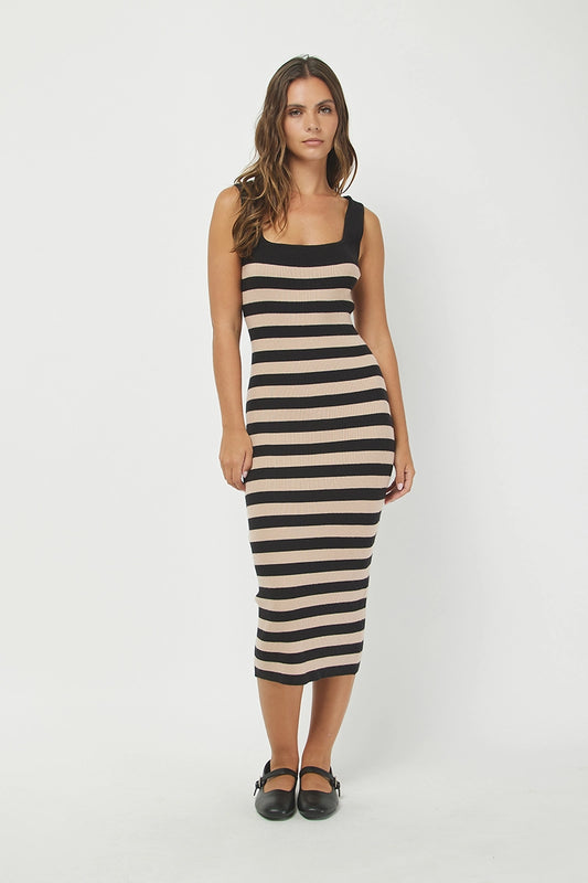 Striped Sweater Midi