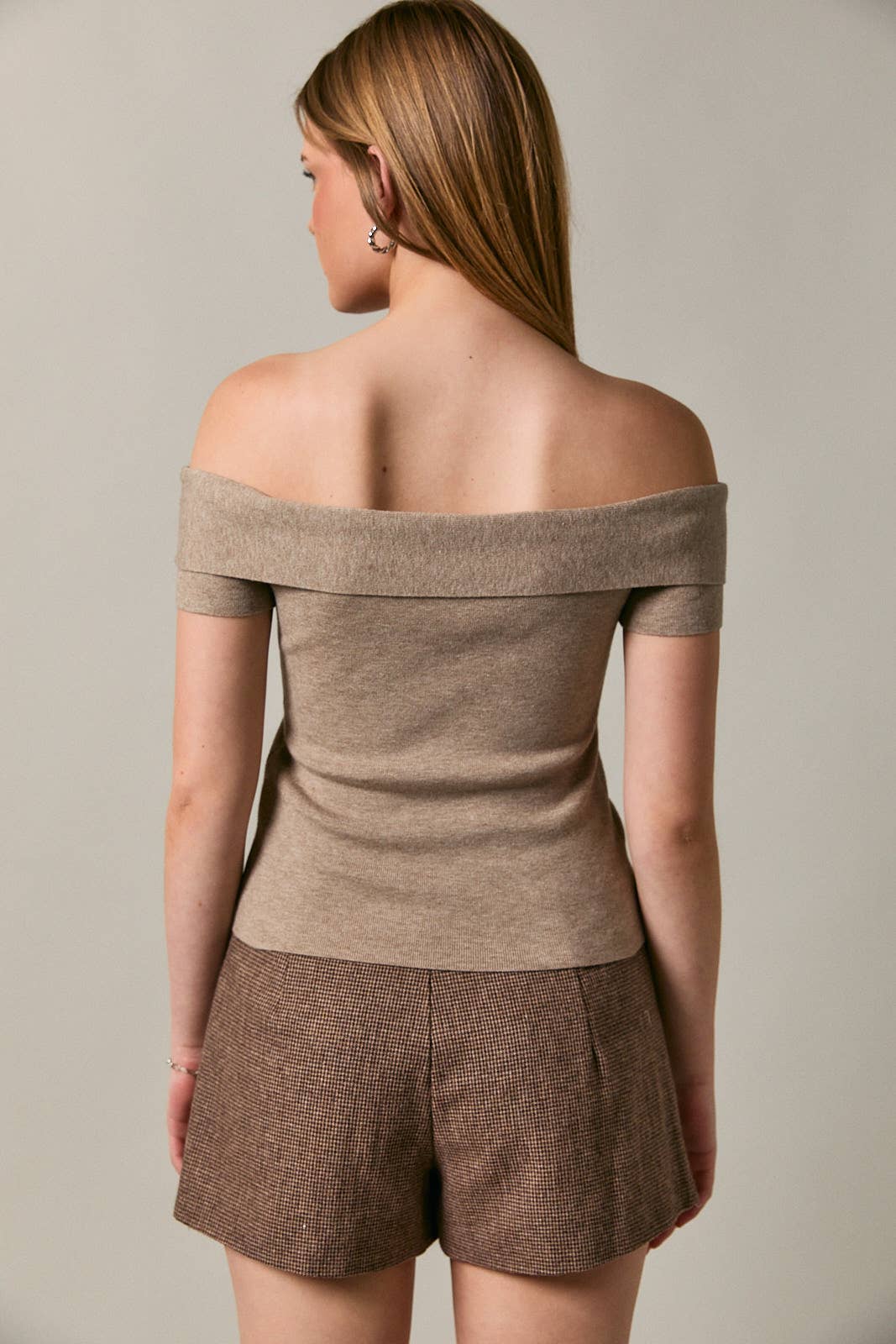 Khaki Bow Sweater Top