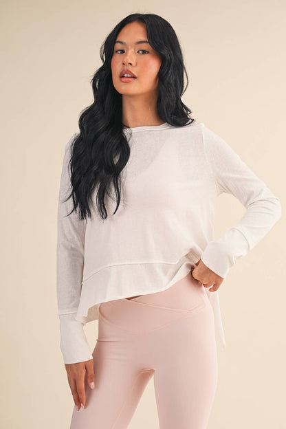 Lightweight Ruffle Top- White