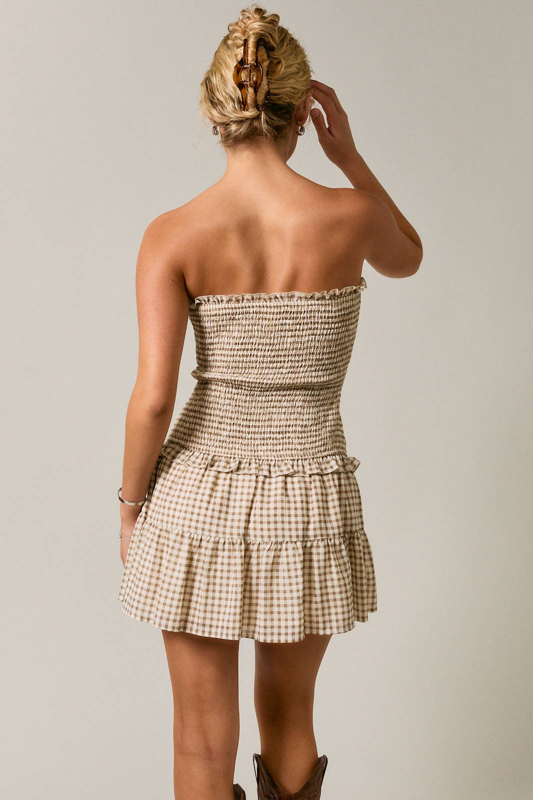 Gingham Tube Dress