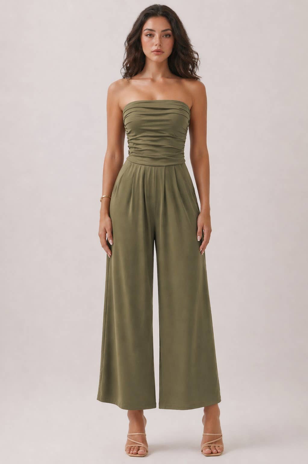 Olive Tube Jumpsuit