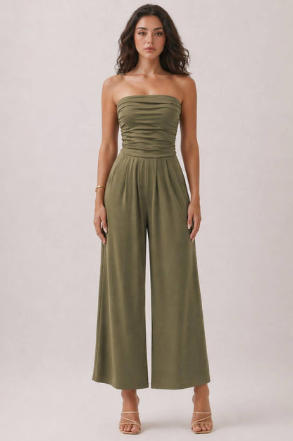 Olive Tube Jumpsuit