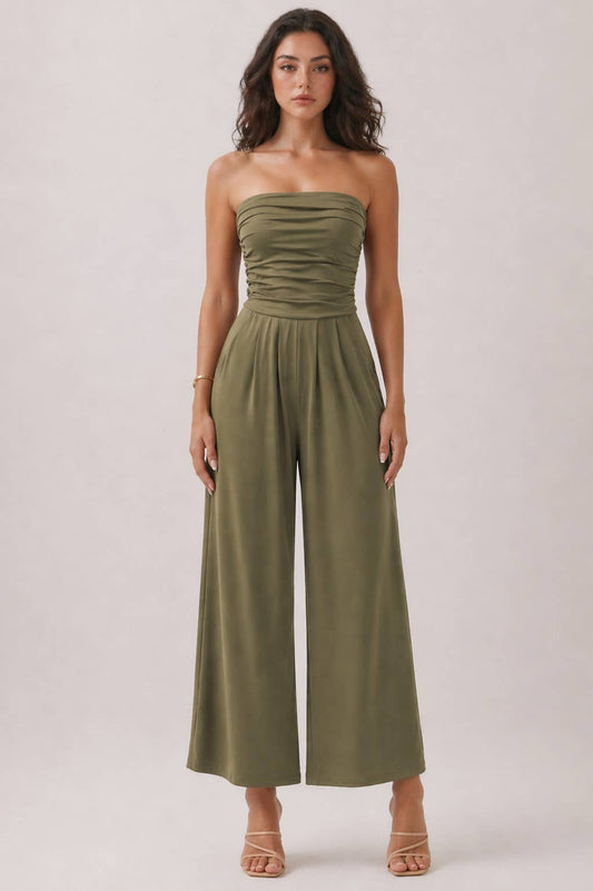 Olive Tube Jumpsuit