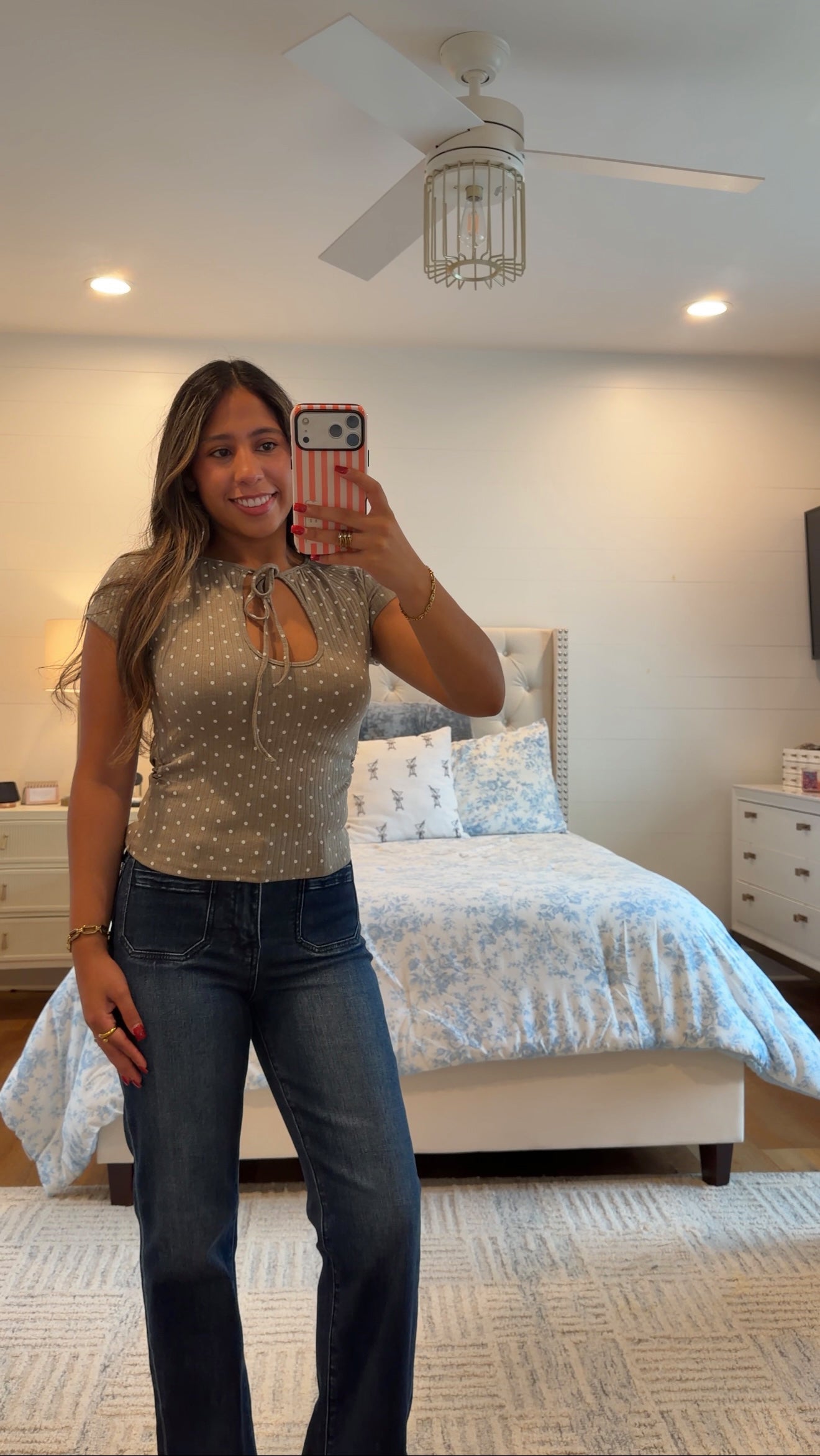 Grey Keyhole Top