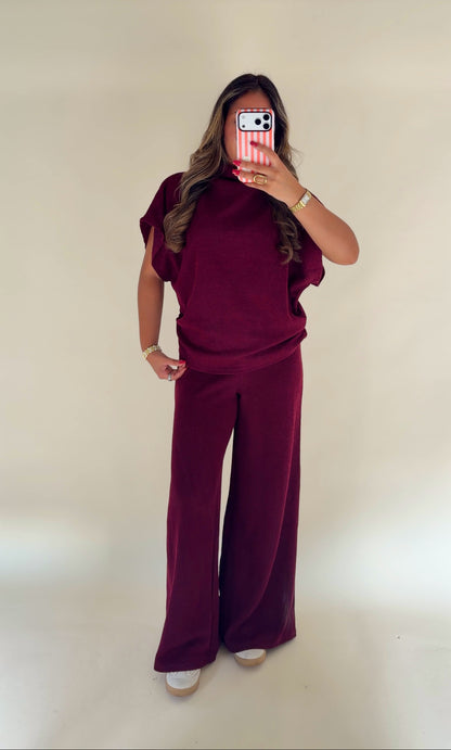 Burgundy Pant Set
