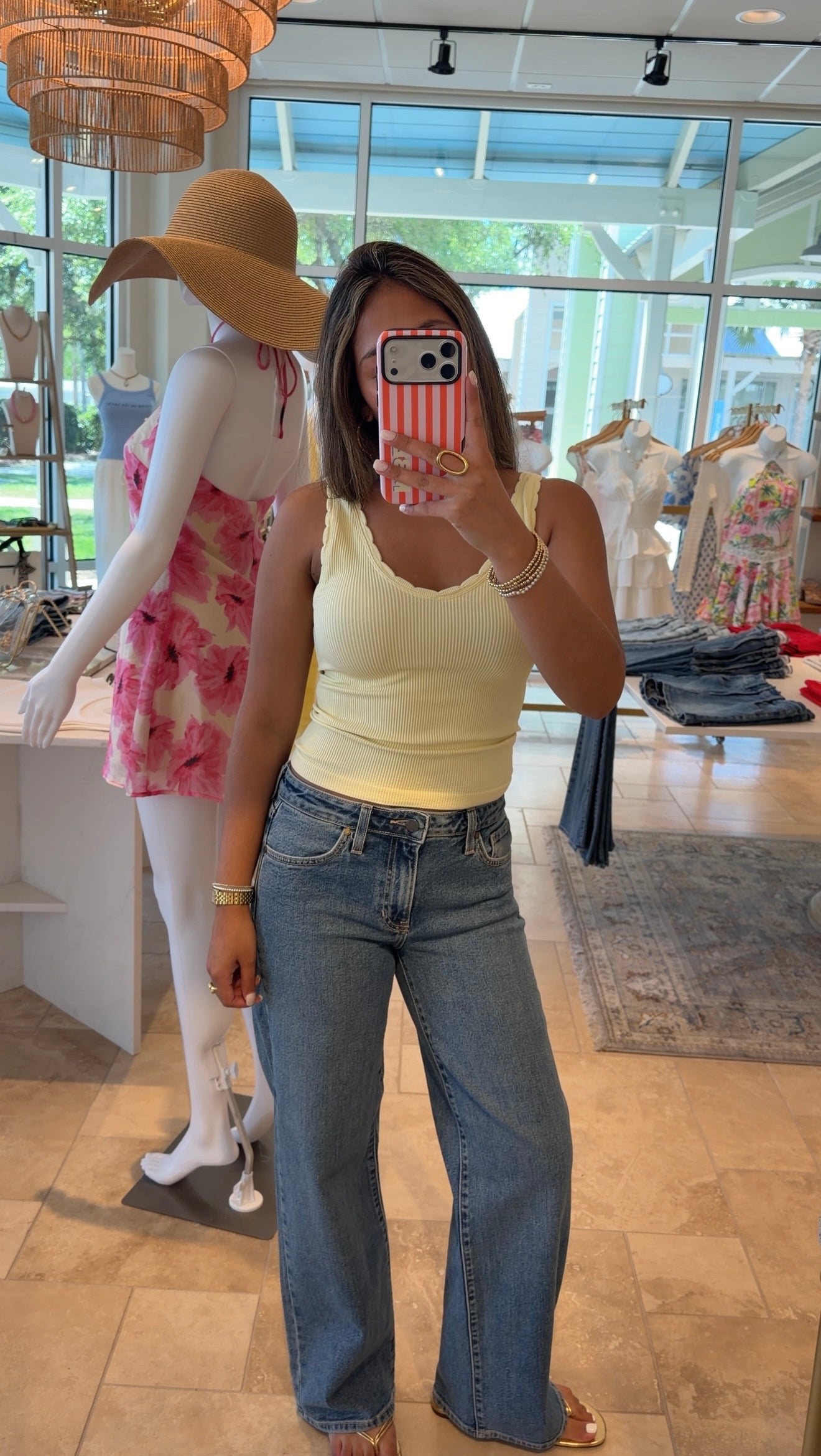 Lemon Scalloped Tank