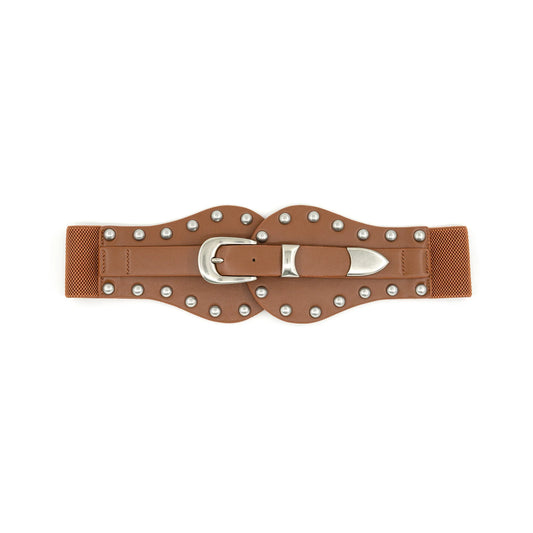 Wide Elastic Statement Belt