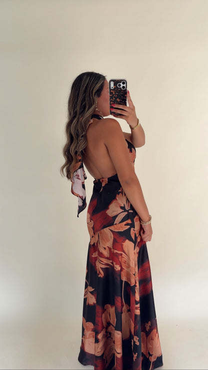 Scarlet Floral Maxi Dress
