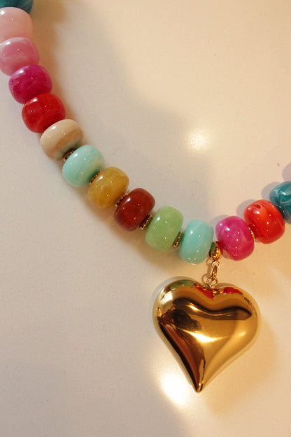 Rainbow Heart Necklace