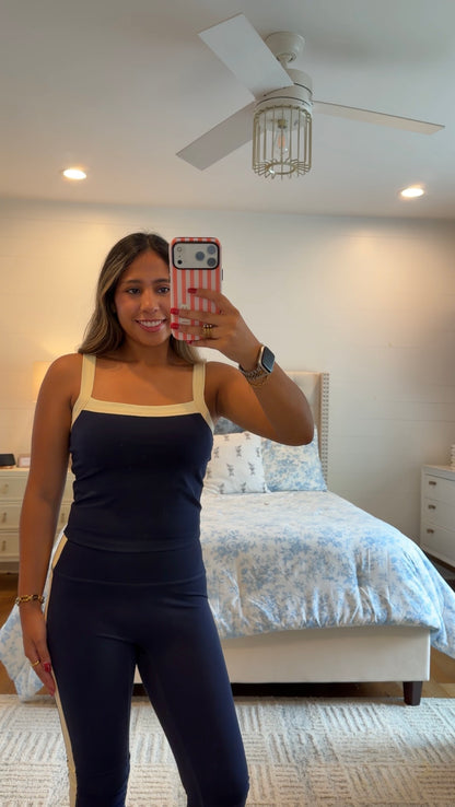 Navy Contrast Block Set