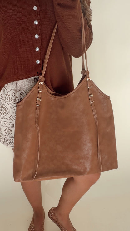 Monroe Tote- Golden Brown