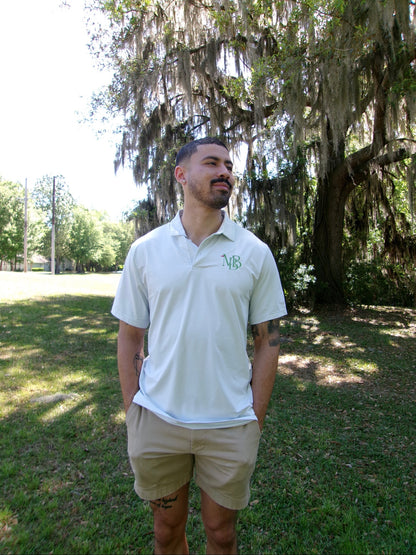 MBB Golf Polo- White & Grey