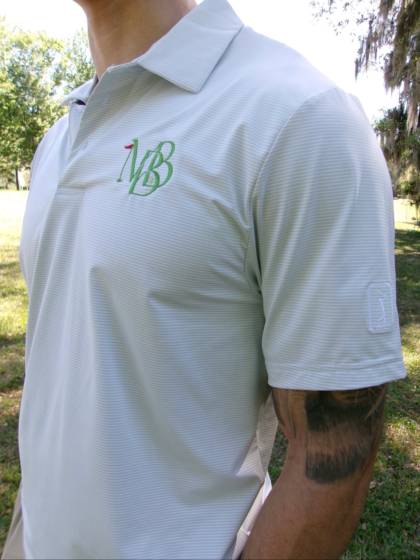 MBB Golf Polo- White & Grey