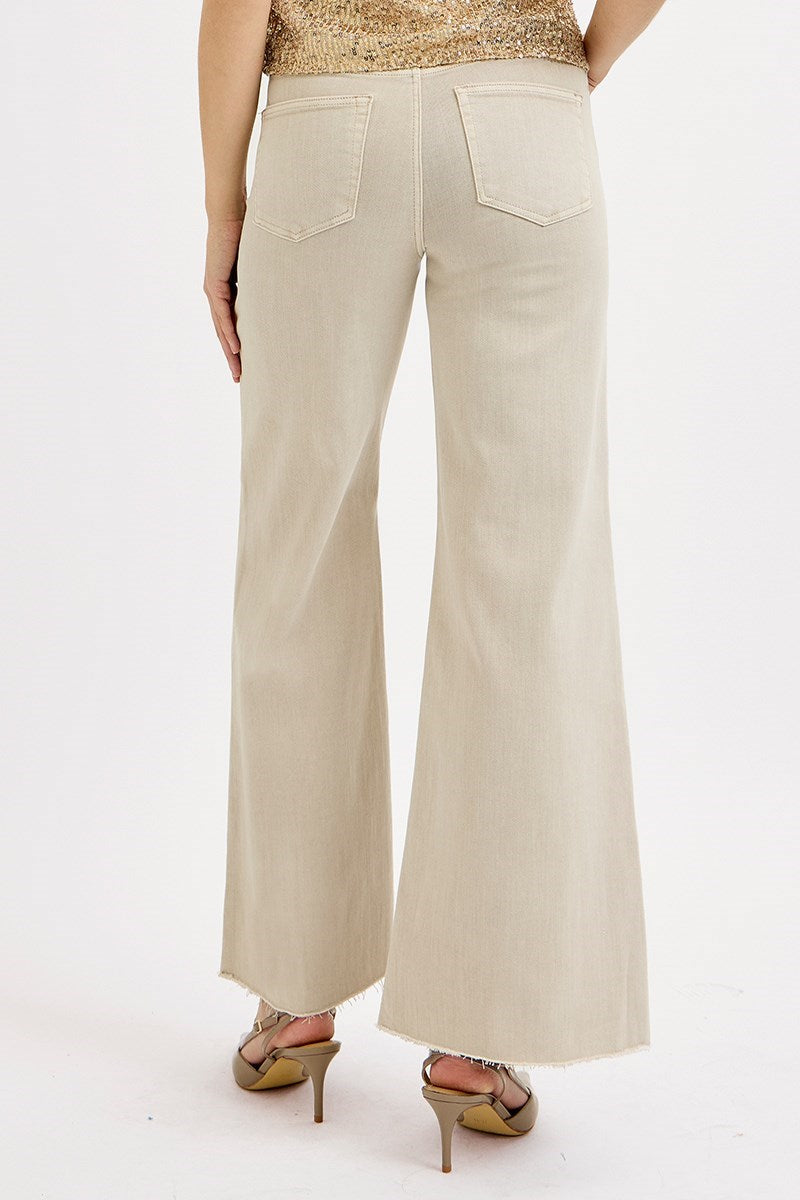 Almond Wide Leg Jeans