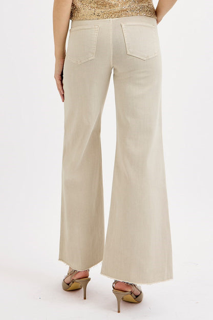 Almond Wide Leg Jeans