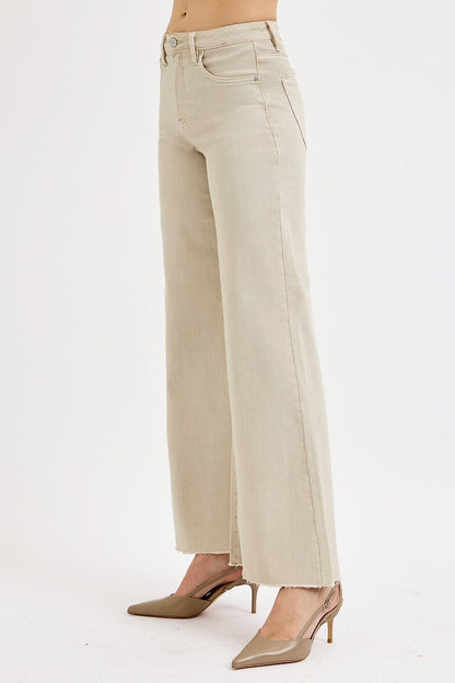 Almond Wide Leg Jeans