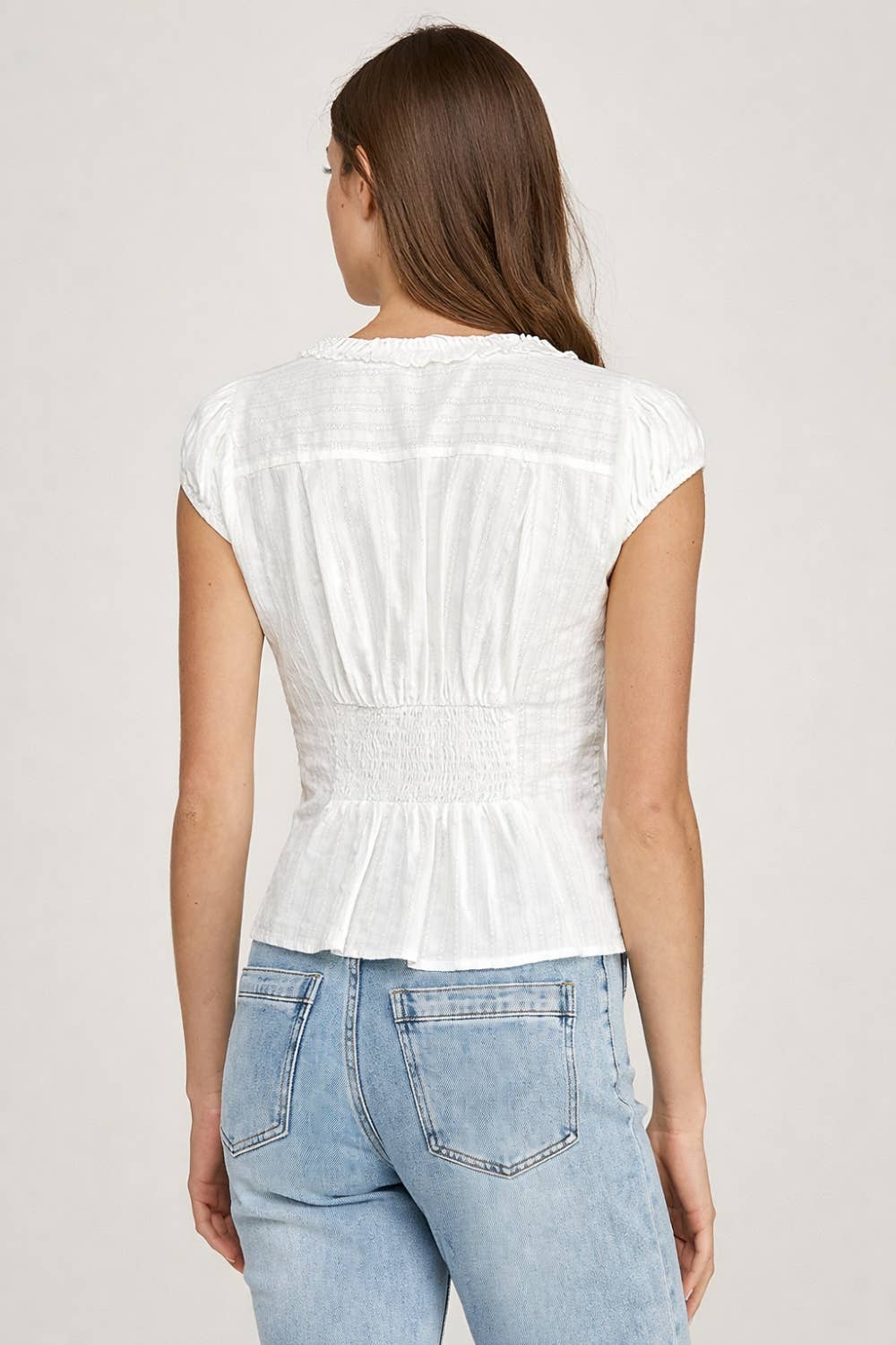 Rruffle Trim Blouse