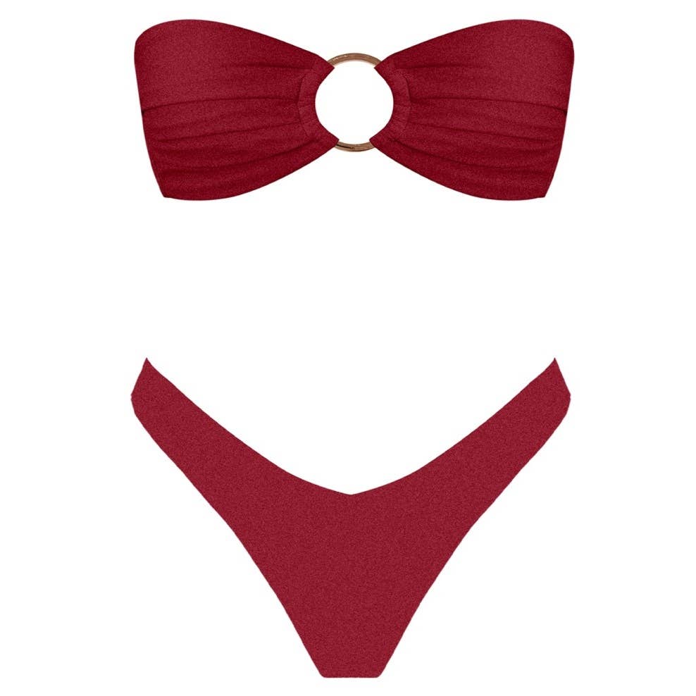 Plum Strapless Bikini