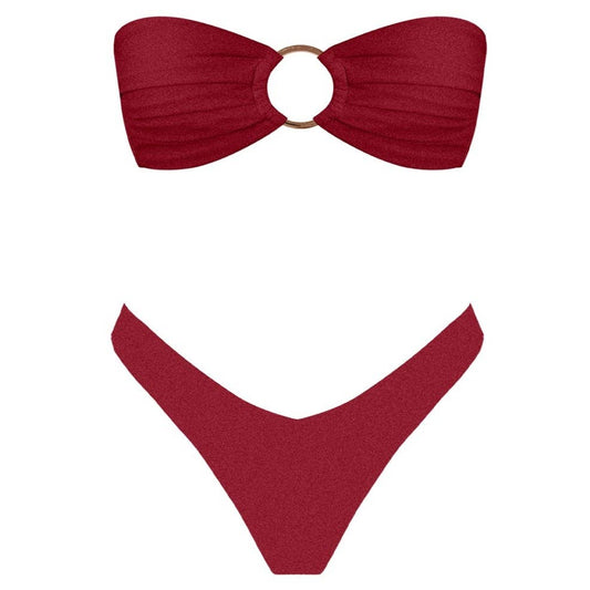 Plum Strapless Bikini