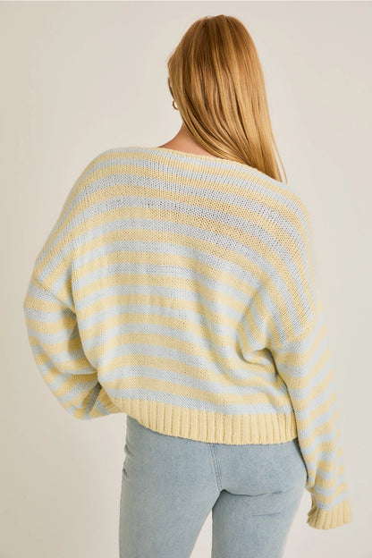 Yellow-Blue Stripe Sweater