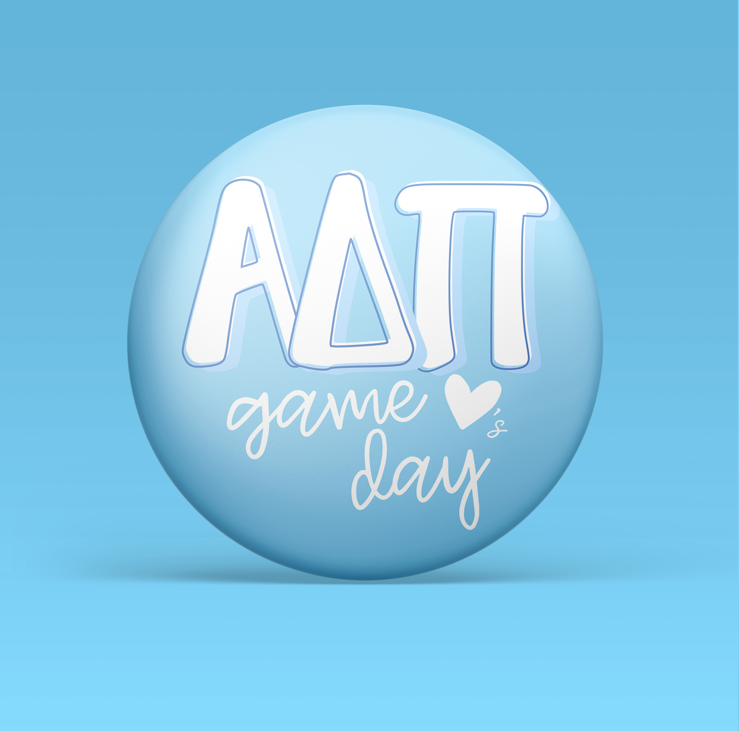 Alpha Delta Pi Loves Game Day Button
