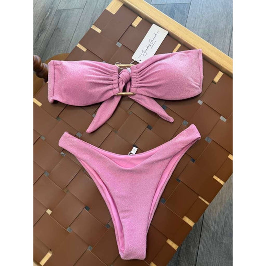 Rosé Shimmer Bikini