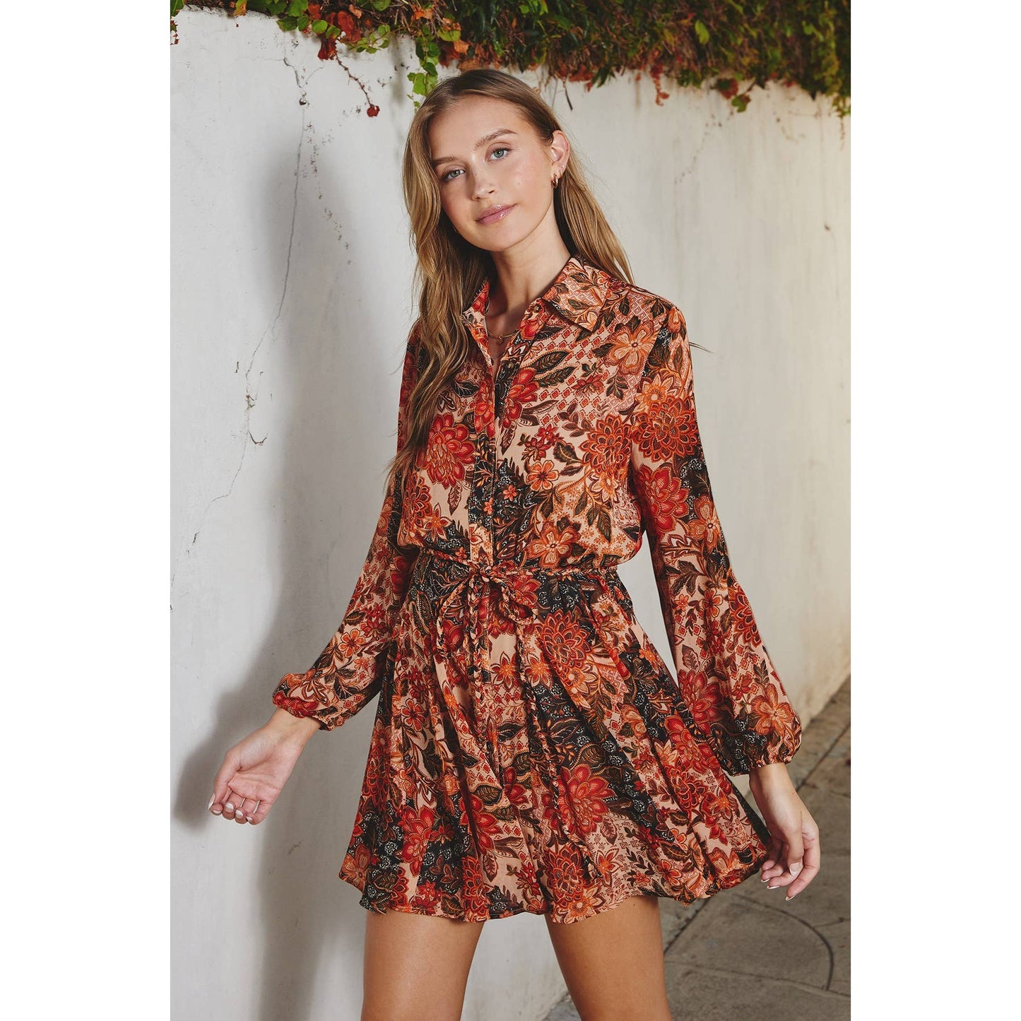 Fall Flared Mini Dress