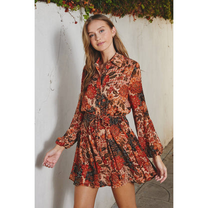 Fall Flared Mini Dress
