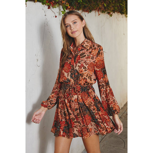 Fall Flared Mini Dress
