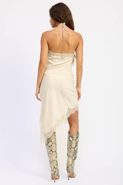 Timeless Lace Halter- Ivory