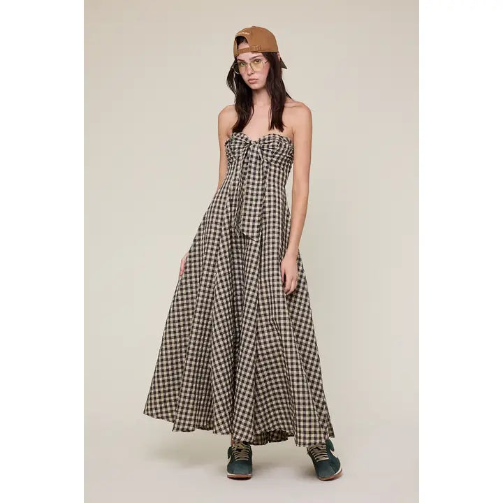 Checker Midi Dress