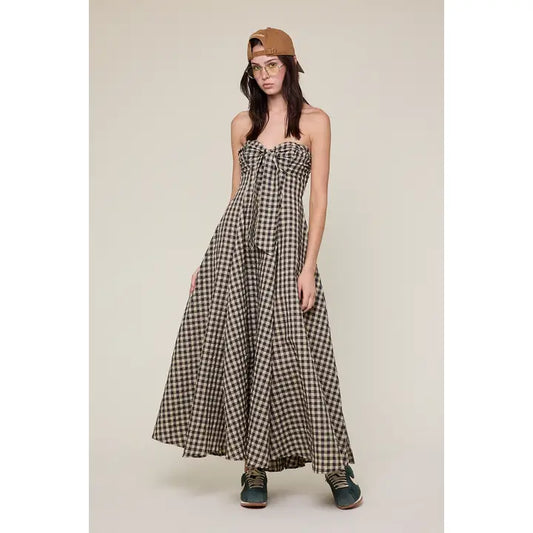 Checker Midi Dress