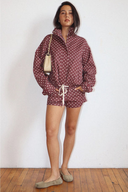 Sutton Dot Jacket- Merlot