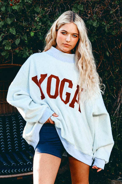 Reversible Pilates & Yoga Oversized Mockneck
